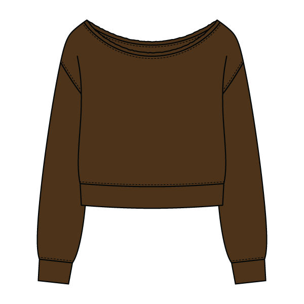 Daydream Off Shoulder Sweatshirt Cropped - The Collegiate Lineup