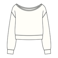 Daydream Off Shoulder Sweatshirt Cropped