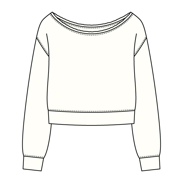 Daydream Off Shoulder Sweatshirt Cropped