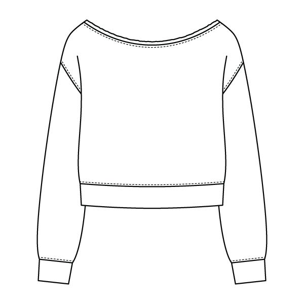 Daydream Off Shoulder Sweatshirt Cropped - The Collegiate Lineup