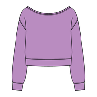 Daydream Off Shoulder Sweatshirt Cropped - The Collegiate Lineup