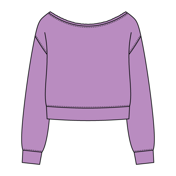 Daydream Off Shoulder Sweatshirt Cropped - The Collegiate Lineup