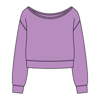 Daydream Off Shoulder Sweatshirt Cropped - The Collegiate Lineup