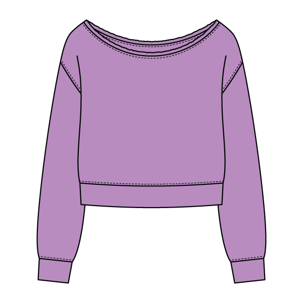 Daydream Off Shoulder Sweatshirt Cropped - The Collegiate Lineup