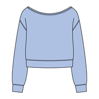 Daydream Off Shoulder Sweatshirt Cropped - The Collegiate Lineup