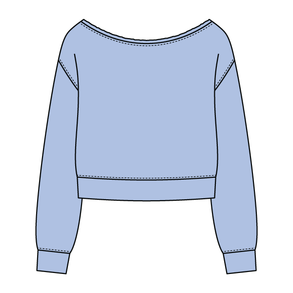 Daydream Off Shoulder Sweatshirt Cropped - The Collegiate Lineup