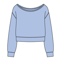 Daydream Off Shoulder Sweatshirt Cropped - The Collegiate Lineup
