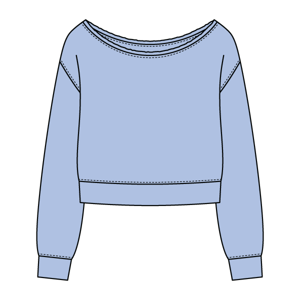 Daydream Off Shoulder Sweatshirt Cropped - The Collegiate Lineup