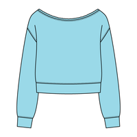 Daydream Off Shoulder Sweatshirt Cropped - The Collegiate Lineup