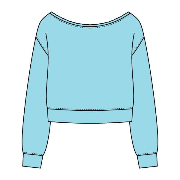 Daydream Off Shoulder Sweatshirt Cropped - The Collegiate Lineup