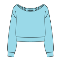 Daydream Off Shoulder Sweatshirt Cropped - The Collegiate Lineup