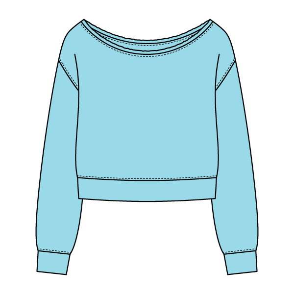 Daydream Off Shoulder Sweatshirt Cropped - The Collegiate Lineup