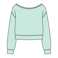 Daydream Off Shoulder Sweatshirt Cropped - The Collegiate Lineup