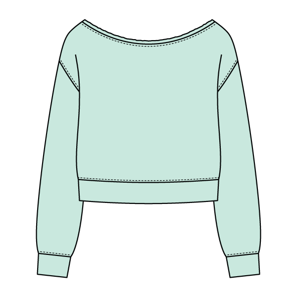Daydream Off Shoulder Sweatshirt Cropped - The Collegiate Lineup