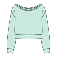 Daydream Off Shoulder Sweatshirt Cropped - The Collegiate Lineup