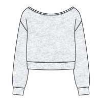 Daydream Off Shoulder Sweatshirt Cropped - The Collegiate Lineup