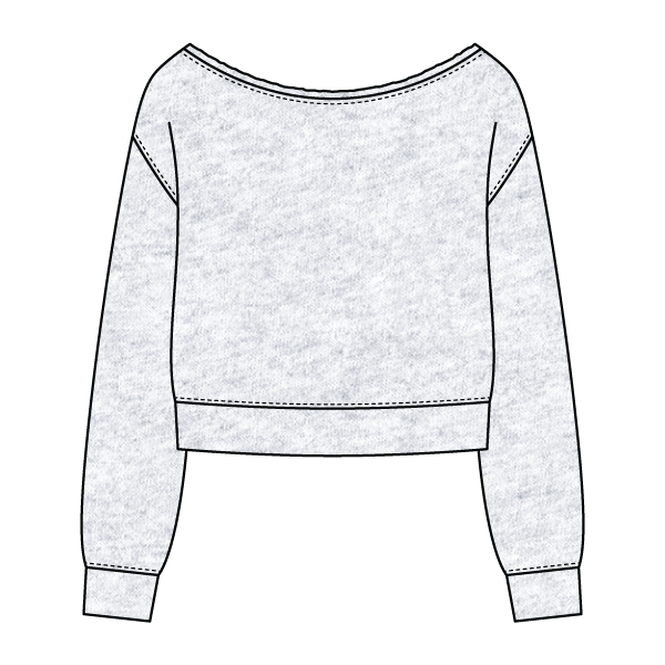 Daydream Off Shoulder Sweatshirt Cropped - The Collegiate Lineup