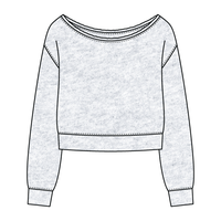 Daydream Off Shoulder Sweatshirt Cropped - The Collegiate Lineup