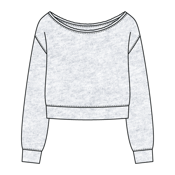 Daydream Off Shoulder Sweatshirt Cropped - The Collegiate Lineup