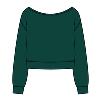 Daydream Off Shoulder Sweatshirt Cropped - The Collegiate Lineup