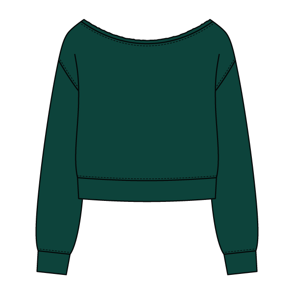Daydream Off Shoulder Sweatshirt Cropped - The Collegiate Lineup