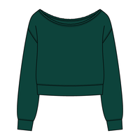 Daydream Off Shoulder Sweatshirt Cropped - The Collegiate Lineup