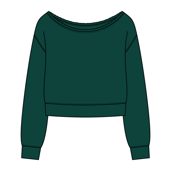 Daydream Off Shoulder Sweatshirt Cropped - The Collegiate Lineup