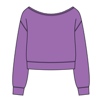 Daydream Off Shoulder Sweatshirt Cropped - The Collegiate Lineup