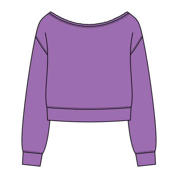 Daydream Off Shoulder Sweatshirt Cropped - The Collegiate Lineup