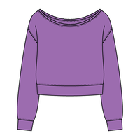 Daydream Off Shoulder Sweatshirt Cropped - The Collegiate Lineup