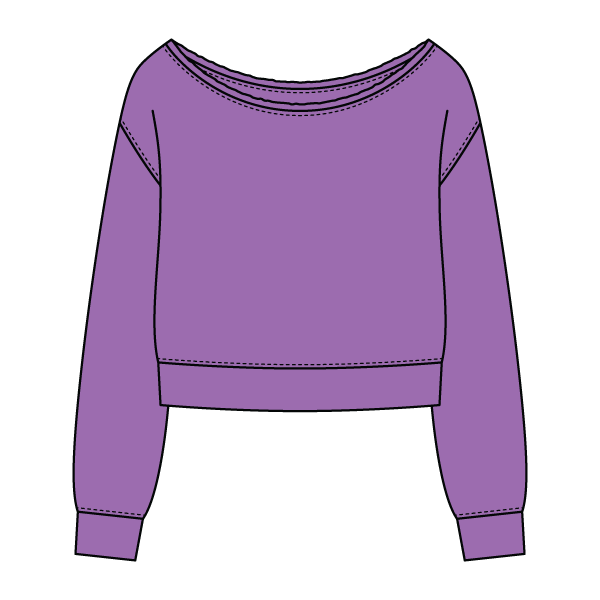 Daydream Off Shoulder Sweatshirt Cropped - The Collegiate Lineup
