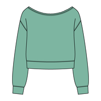 Daydream Off Shoulder Sweatshirt Cropped - The Collegiate Lineup