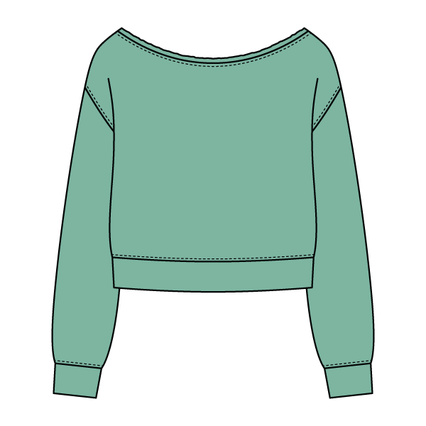 Daydream Off Shoulder Sweatshirt Cropped - The Collegiate Lineup