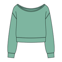 Daydream Off Shoulder Sweatshirt Cropped - The Collegiate Lineup