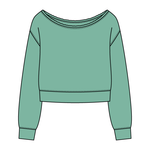 Daydream Off Shoulder Sweatshirt Cropped - The Collegiate Lineup