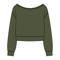 Daydream Off Shoulder Sweatshirt Cropped - The Collegiate Lineup