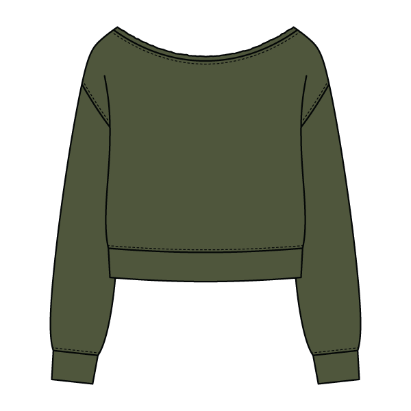 Daydream Off Shoulder Sweatshirt Cropped - The Collegiate Lineup
