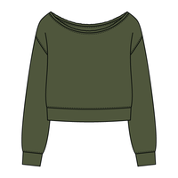 Daydream Off Shoulder Sweatshirt Cropped - The Collegiate Lineup