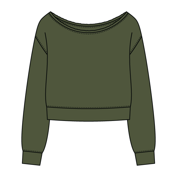 Daydream Off Shoulder Sweatshirt Cropped - The Collegiate Lineup