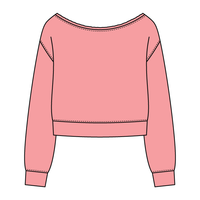 Daydream Off Shoulder Sweatshirt Cropped - The Collegiate Lineup