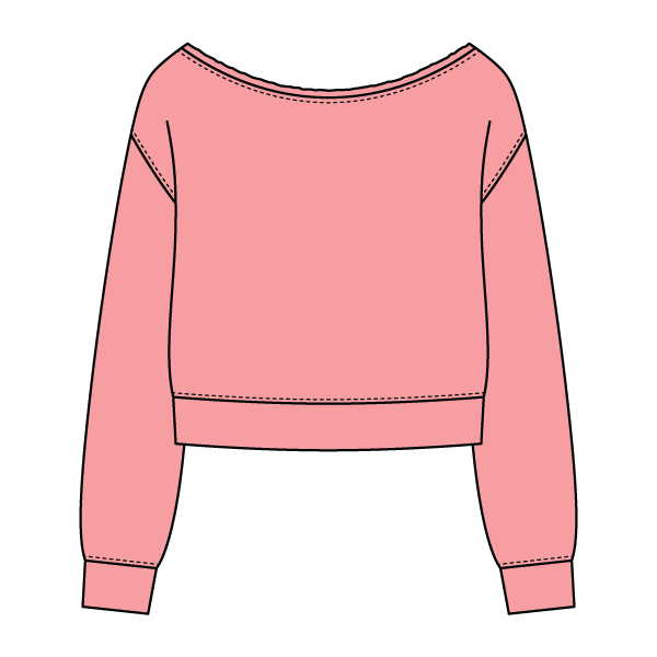 Daydream Off Shoulder Sweatshirt Cropped - The Collegiate Lineup