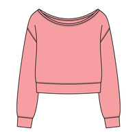 Daydream Off Shoulder Sweatshirt Cropped - The Collegiate Lineup