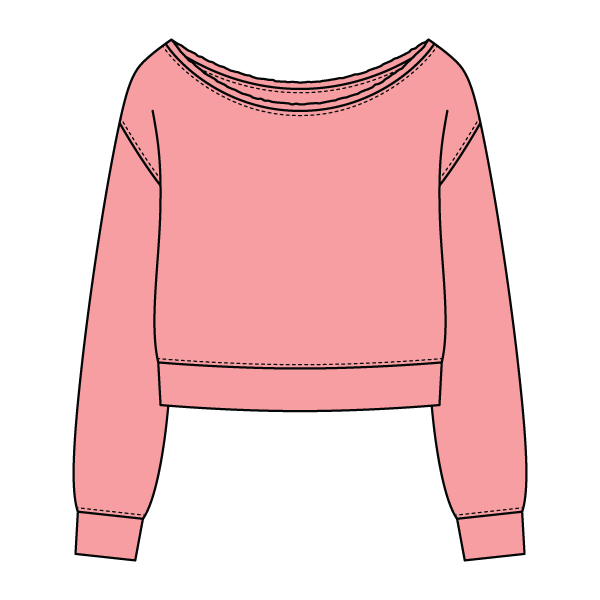Daydream Off Shoulder Sweatshirt Cropped - The Collegiate Lineup