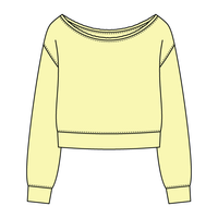 Daydream Off Shoulder Sweatshirt Cropped - The Collegiate Lineup