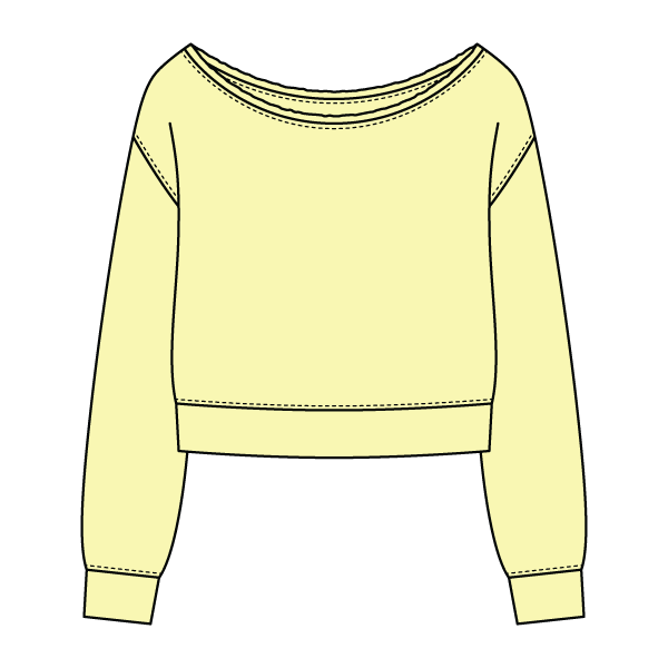 Daydream Off Shoulder Sweatshirt Cropped - The Collegiate Lineup