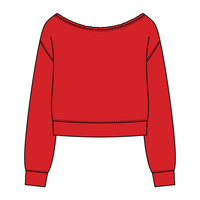 Daydream Off Shoulder Sweatshirt Cropped - The Collegiate Lineup