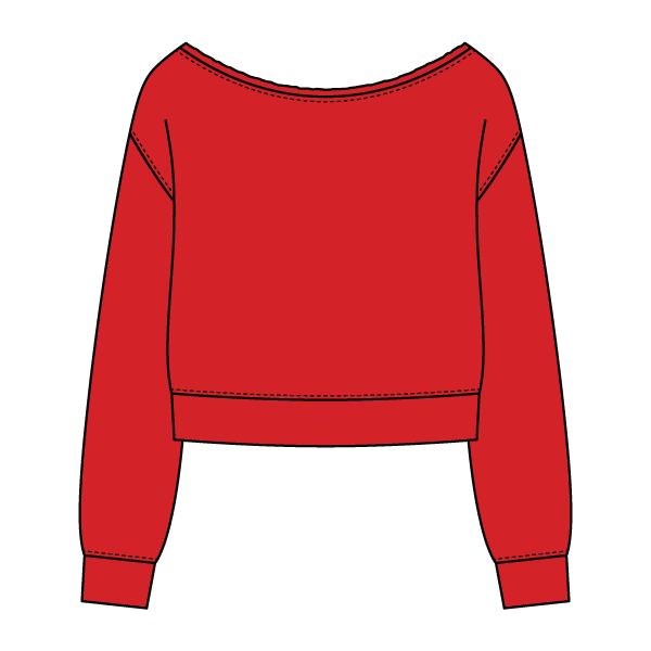 Daydream Off Shoulder Sweatshirt Cropped - The Collegiate Lineup