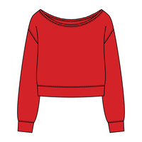 Daydream Off Shoulder Sweatshirt Cropped - The Collegiate Lineup