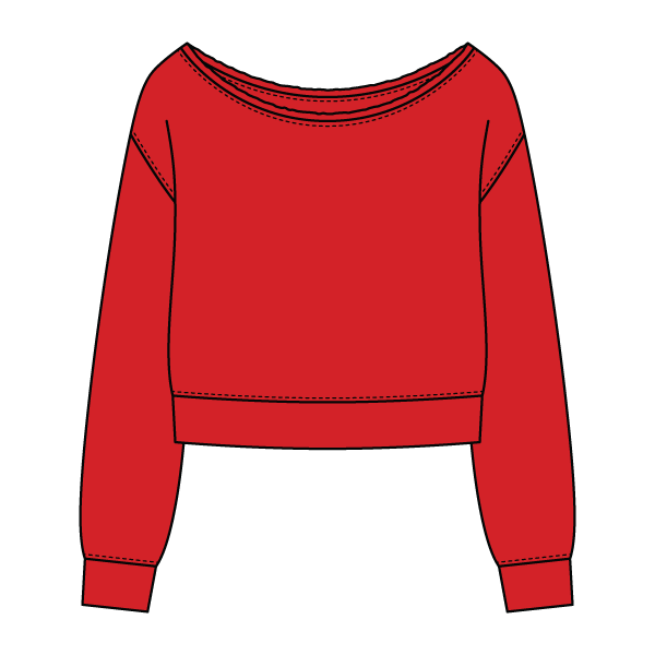 Daydream Off Shoulder Sweatshirt Cropped - The Collegiate Lineup
