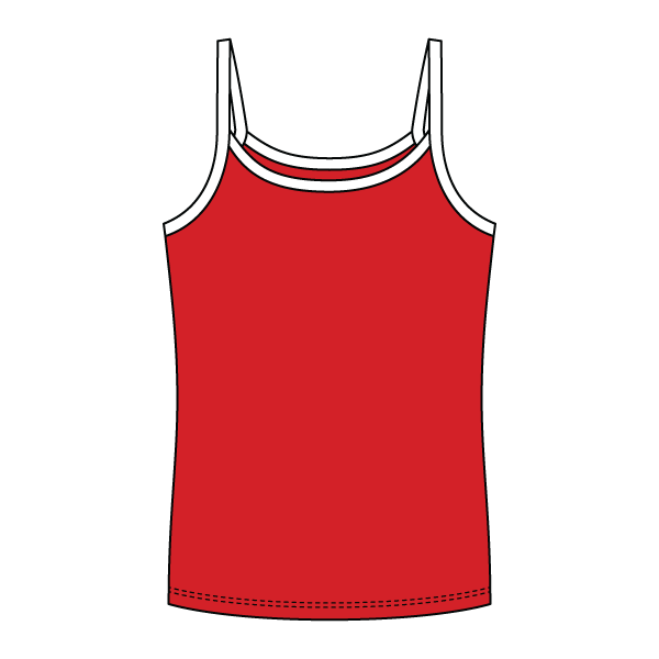 Rib Full-Length Tank with Contrast Spaghetti Straps - The Collegiate Lineup
